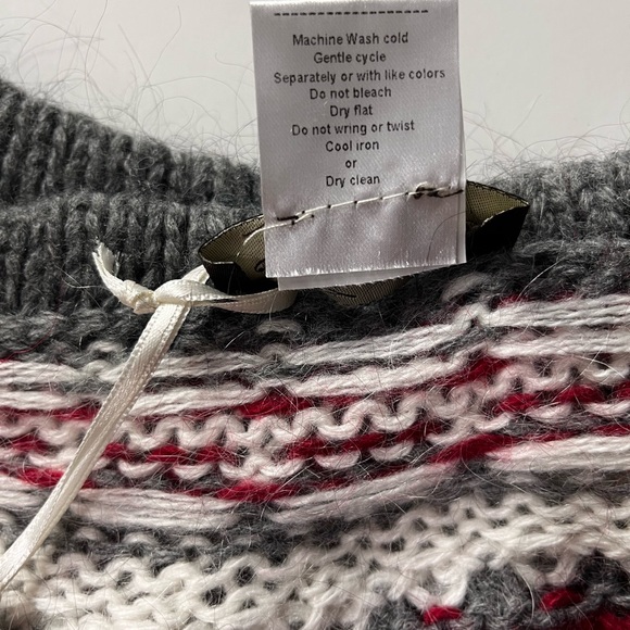 Jperico NWT Italian Wool Blend Shawl Shrug Sweater Pullover loose Knit Poncho - Picture 4 of 8